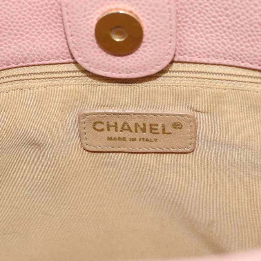 【日本直送】香奈兒 (CHANEL) Matelasse PST 鏈條托特包，魚子醬紋粉色金 CC 標誌，正品編號 187119SAV-9