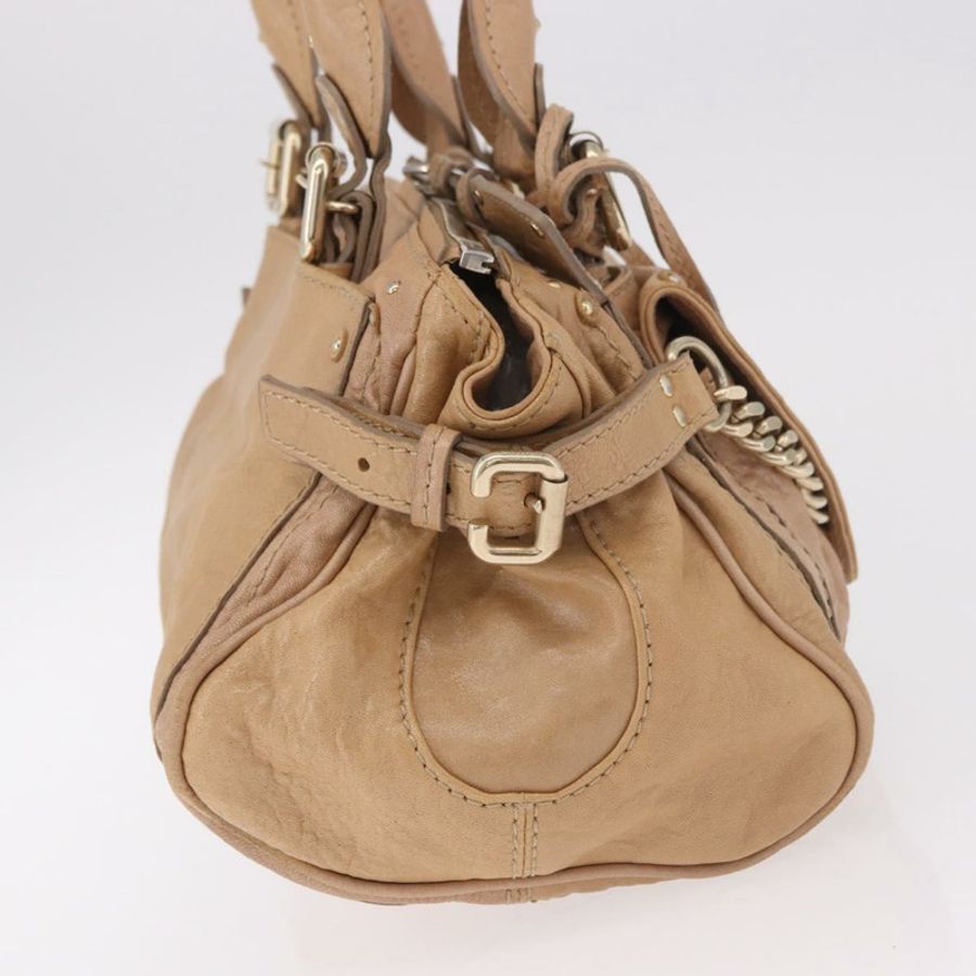 【日本直送】Chloe Paddington 手提包 皮革 米色 金色銀色 正品 187513V-3