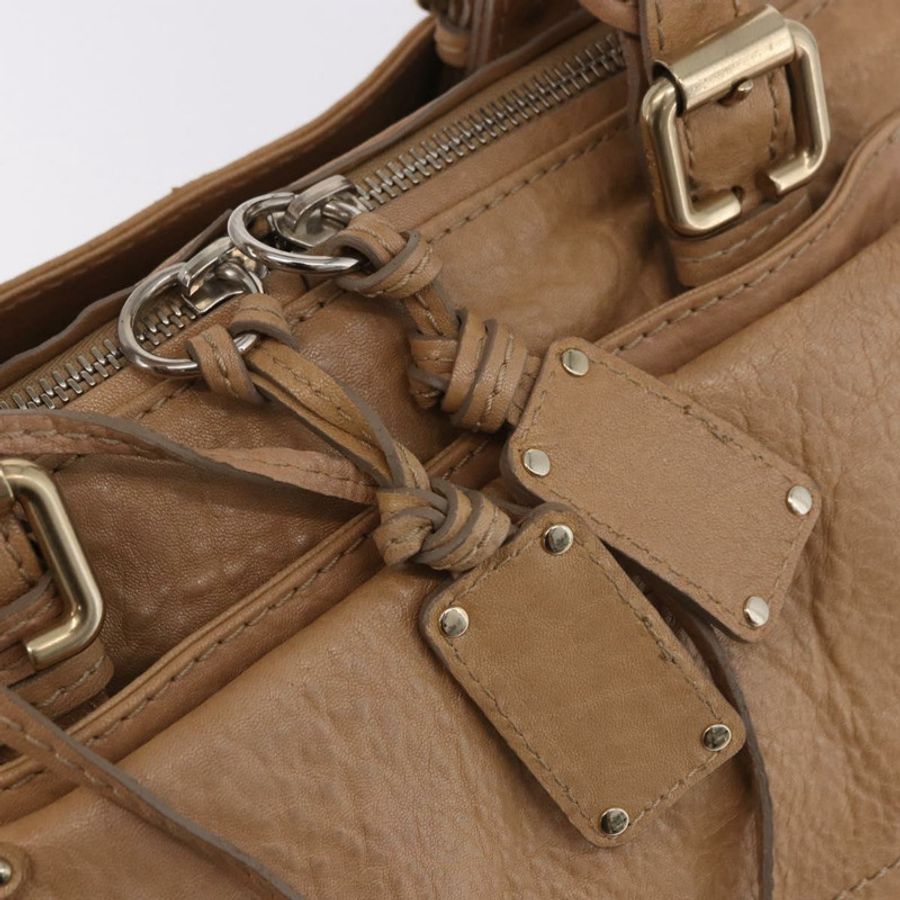 【日本直送】Chloe Paddington 手提包 皮革 米色 金色銀色 正品 187513V-18