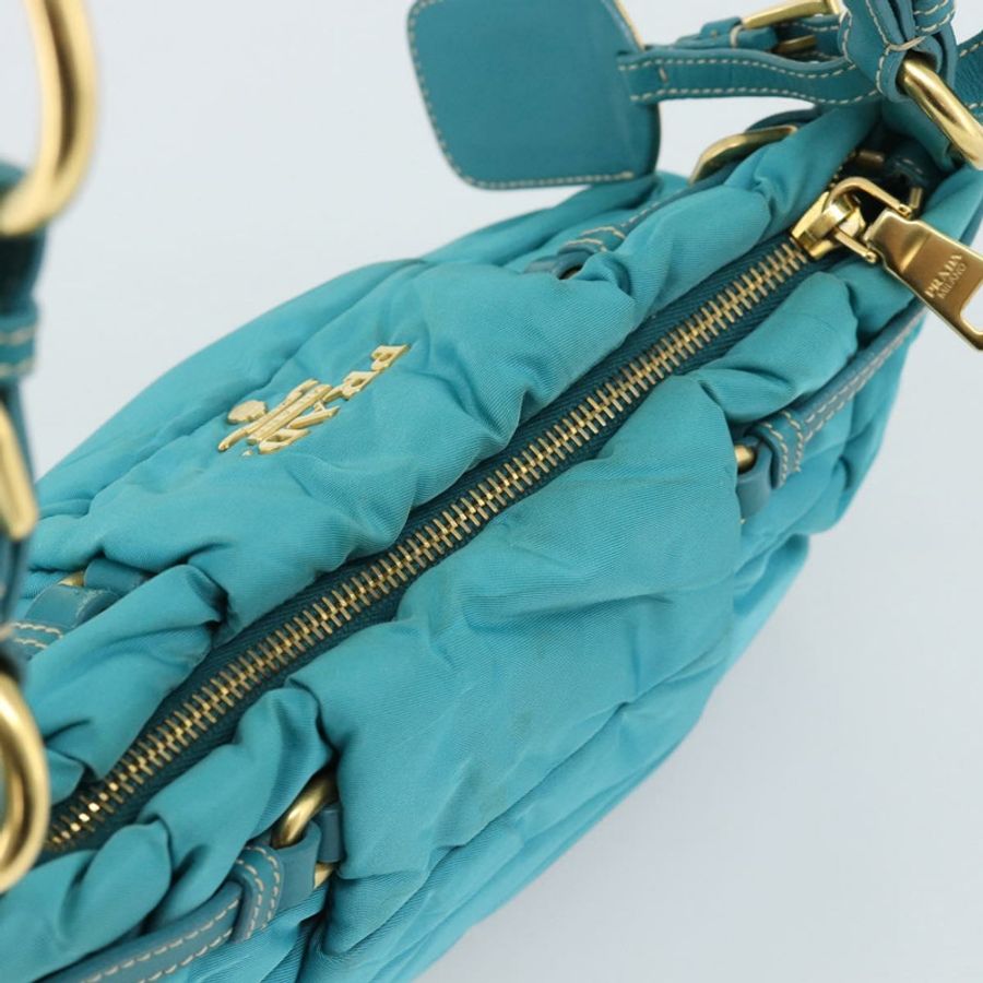 【日本直送】PRADA 尼龍藍金肩包 正品 187632A-5