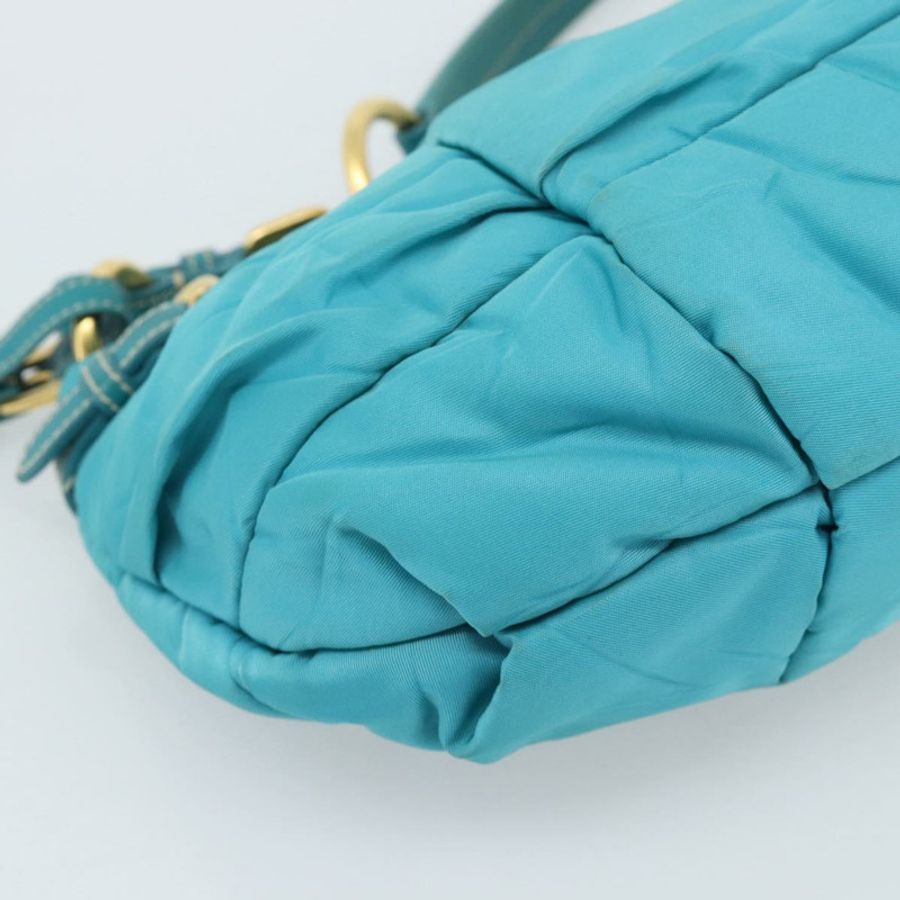 【日本直送】PRADA 尼龍藍金肩包 正品 187632A-13