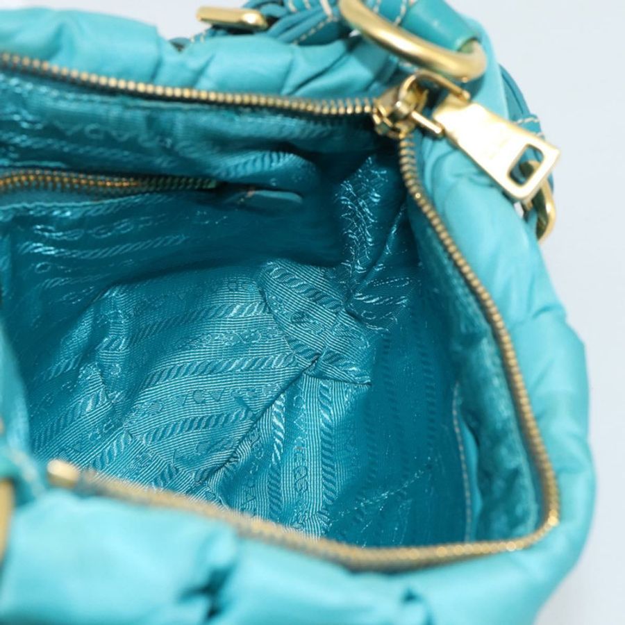 【日本直送】PRADA 尼龍藍金肩包 正品 187632A-19