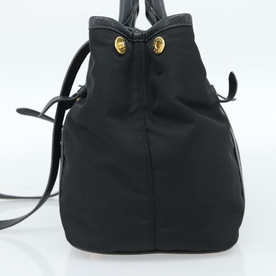 【日本直送】PRADA 尼龍雙肩包 黑色 金色 正品 187512V-3