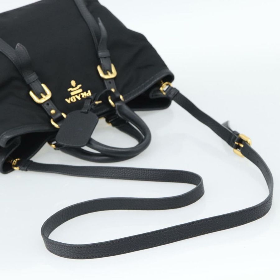 【日本直送】PRADA 尼龍雙肩包 黑色 金色 正品 187512V-8