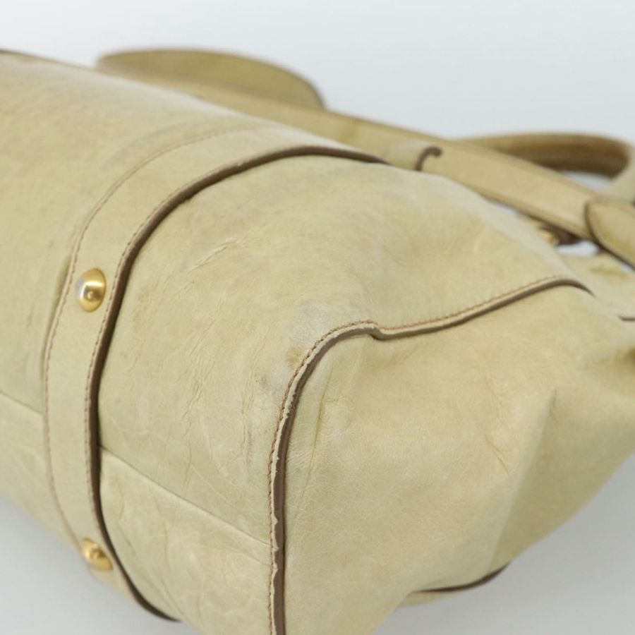 【日本直送】Miu Miu Matelasse 手提包 皮革 2way 米色 金 正品 187578V-18
