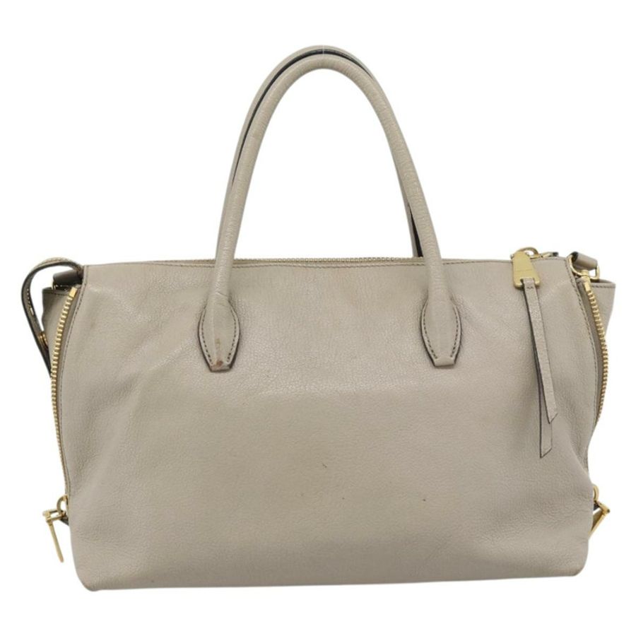 【日本直送】Miu Miu 手提包 皮革 兩用 灰色 金色 正品 187574V-1