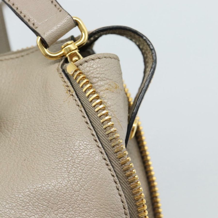 【日本直送】Miu Miu 手提包 皮革 兩用 灰色 金色 正品 187574V-8