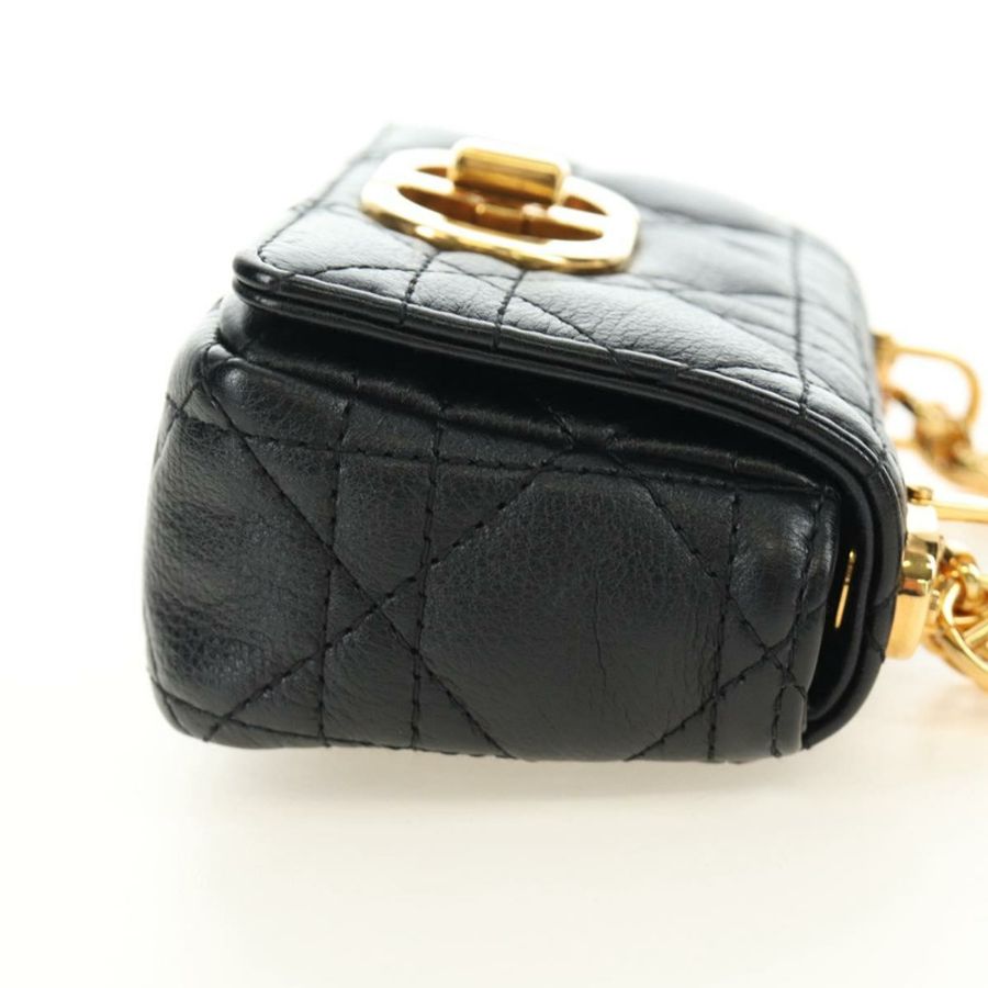 【日本直送】Christian Dior Cannage Caro 鏈條手拿包，羊皮材質，黑色金色，正品，貨號 186459SAM-3