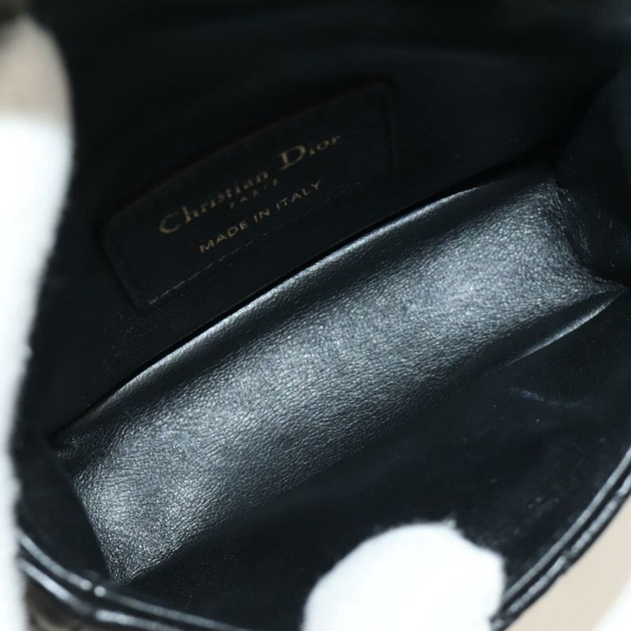 【日本直送】Christian Dior Cannage Caro 鏈條手拿包，羊皮材質，黑色金色，正品，貨號 186459SAM-9