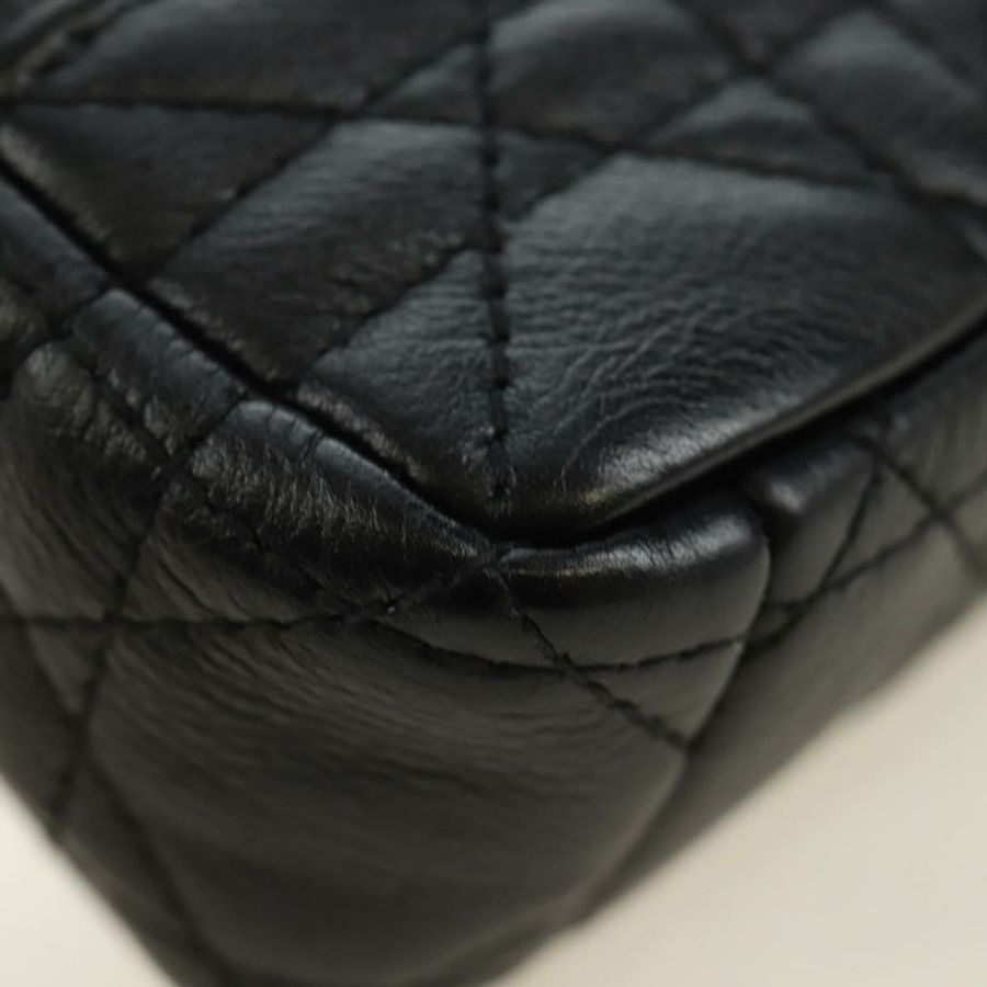 【日本直送】Christian Dior Cannage Caro 鏈條手拿包，羊皮材質，黑色金色，正品，貨號 186459SAM-16