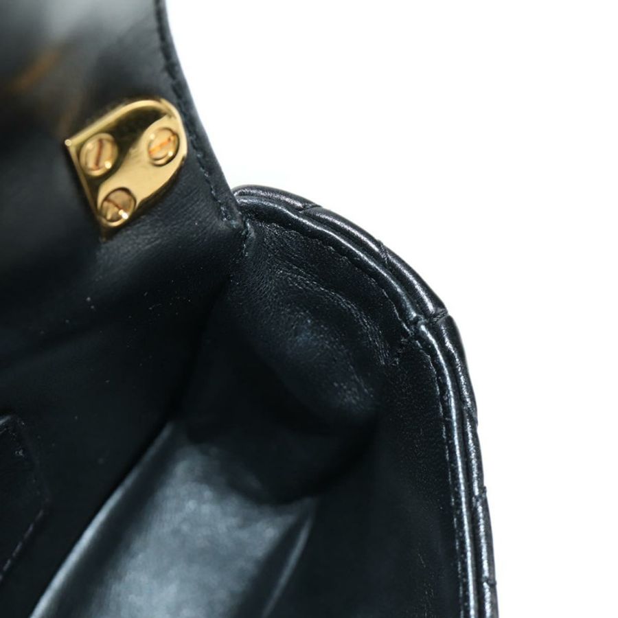 【日本直送】Christian Dior Cannage Caro 鏈條手拿包，羊皮材質，黑色金色，正品，貨號 186459SAM-21