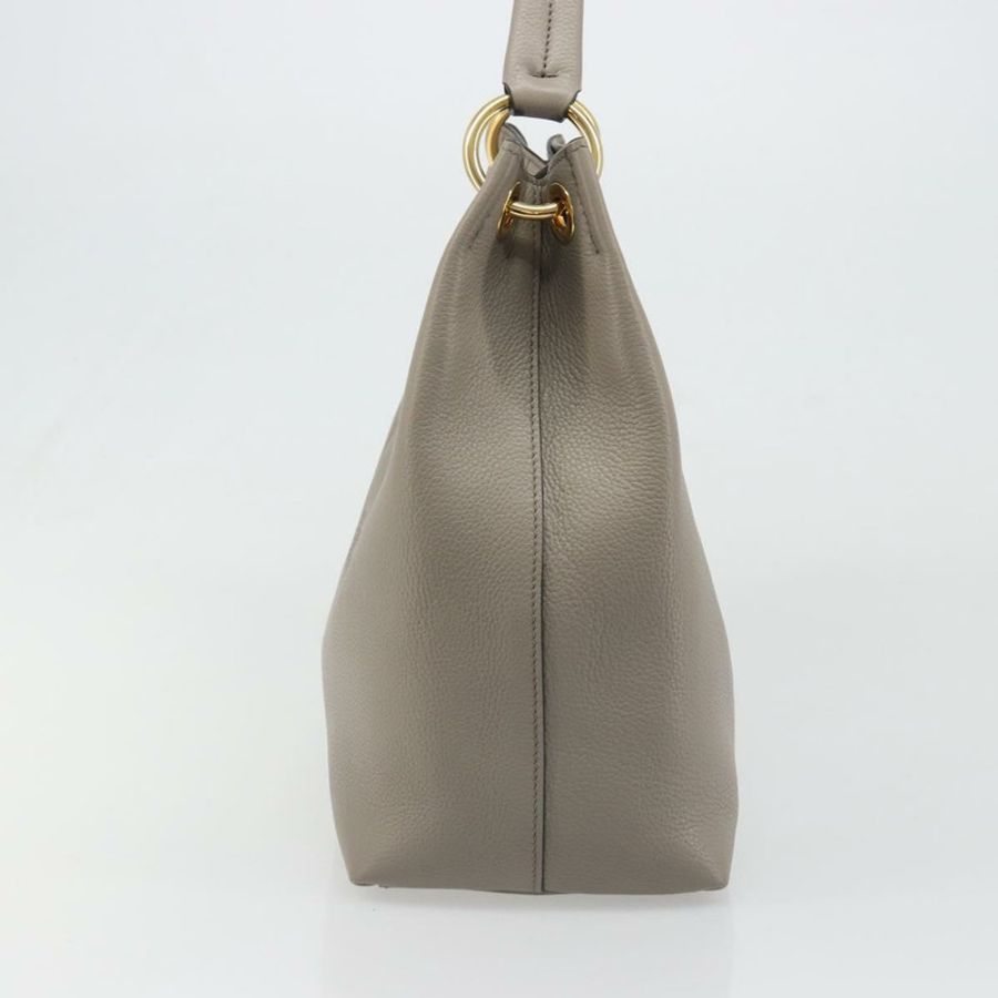 【日本直送】PRADA 灰色金色皮革肩背包 1BC051 正品 yk20522SAV-2