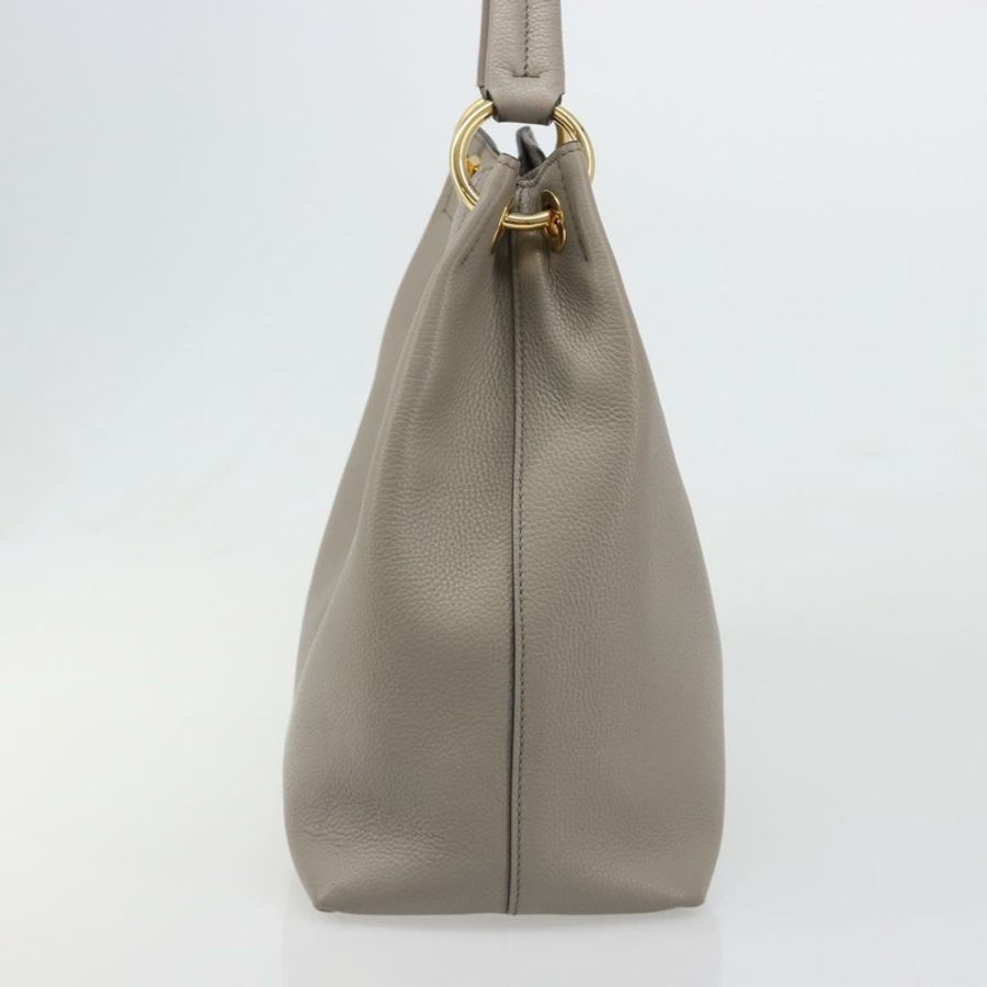 【日本直送】PRADA 灰色金色皮革肩背包 1BC051 正品 yk20522SAV-3