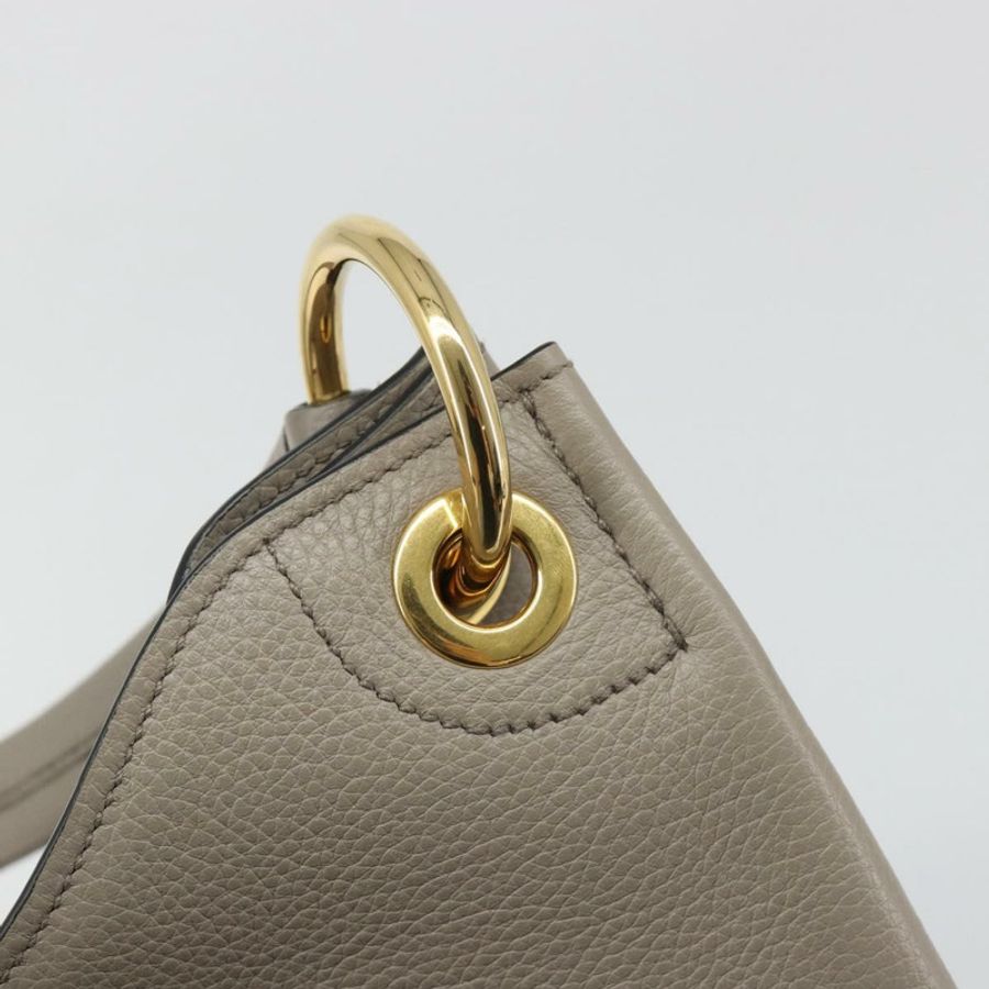 【日本直送】PRADA 灰色金色皮革肩背包 1BC051 正品 yk20522SAV-16