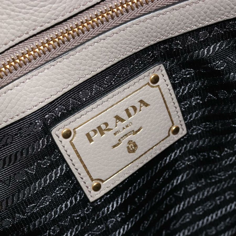【日本直送】PRADA 灰色金色皮革肩背包 1BC051 正品 yk20522SAV-17