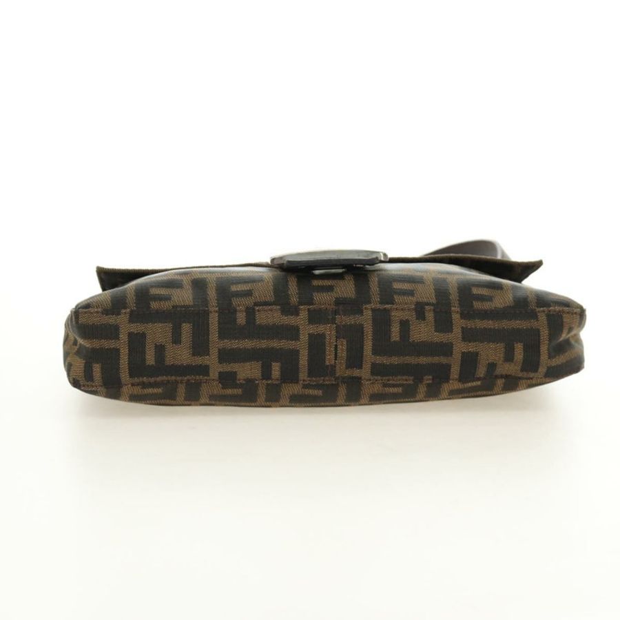 【日本直送】FENDI Zucca帆布Mamma Baguette單肩包 黑色棕色 正品 188763SAM-4