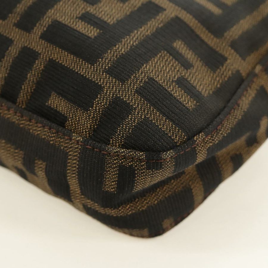 【日本直送】FENDI Zucca帆布Mamma Baguette單肩包 黑色棕色 正品 188763SAM-17