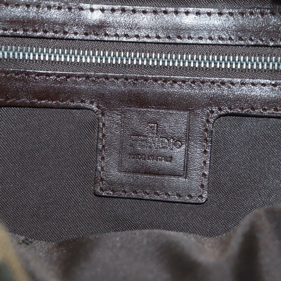 【日本直送】FENDI Zucca帆布Mamma Baguette單肩包 黑色棕色 正品 188763SAM-20