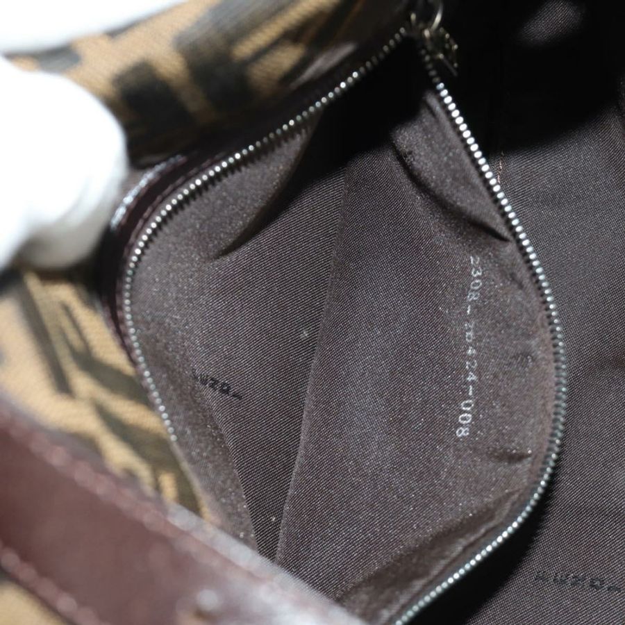 【日本直送】FENDI Zucca帆布Mamma Baguette單肩包 黑色棕色 正品 188763SAM-24