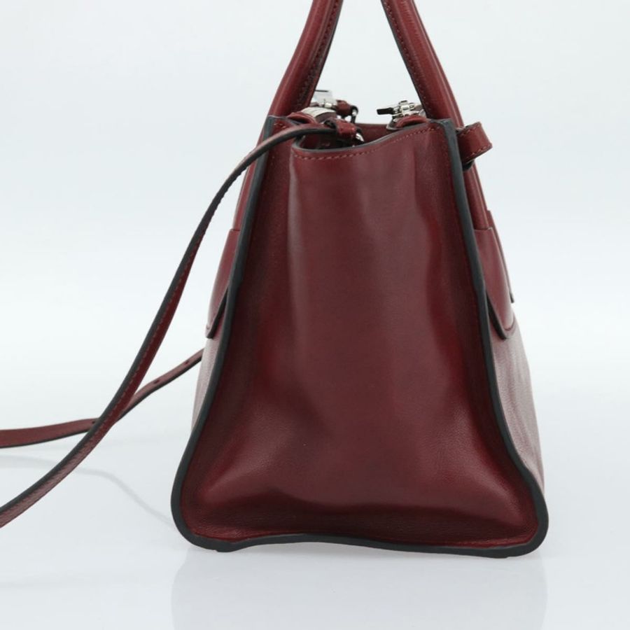 【日本直送】PRADA 手提包 皮革 兩用 紅色 銀色 正品 188750M-3