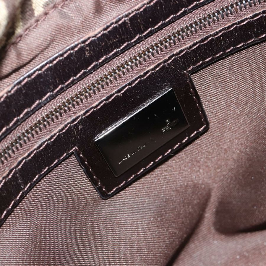 【日本直送】FENDI Zucchino帆布Mamma Baguette單肩包 黑色 正品 186465V-20