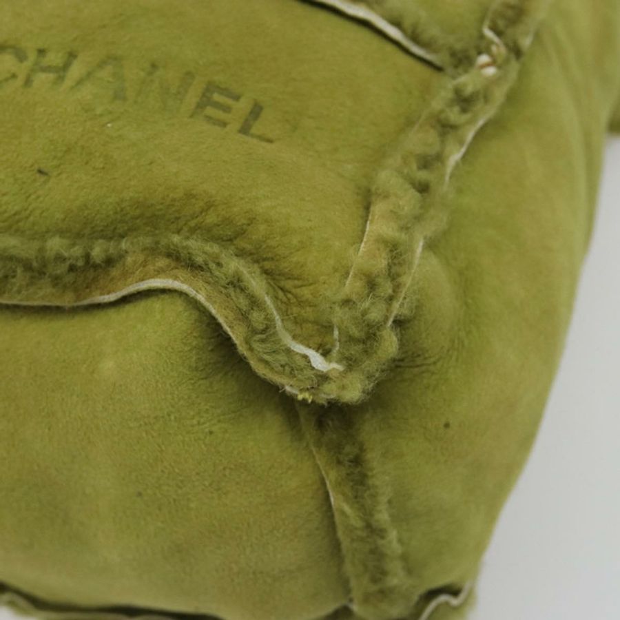 【日本直送】香奈兒 (CHANEL) 肩背包 羊毛綠 銀色 CC Auth mr2549V-13