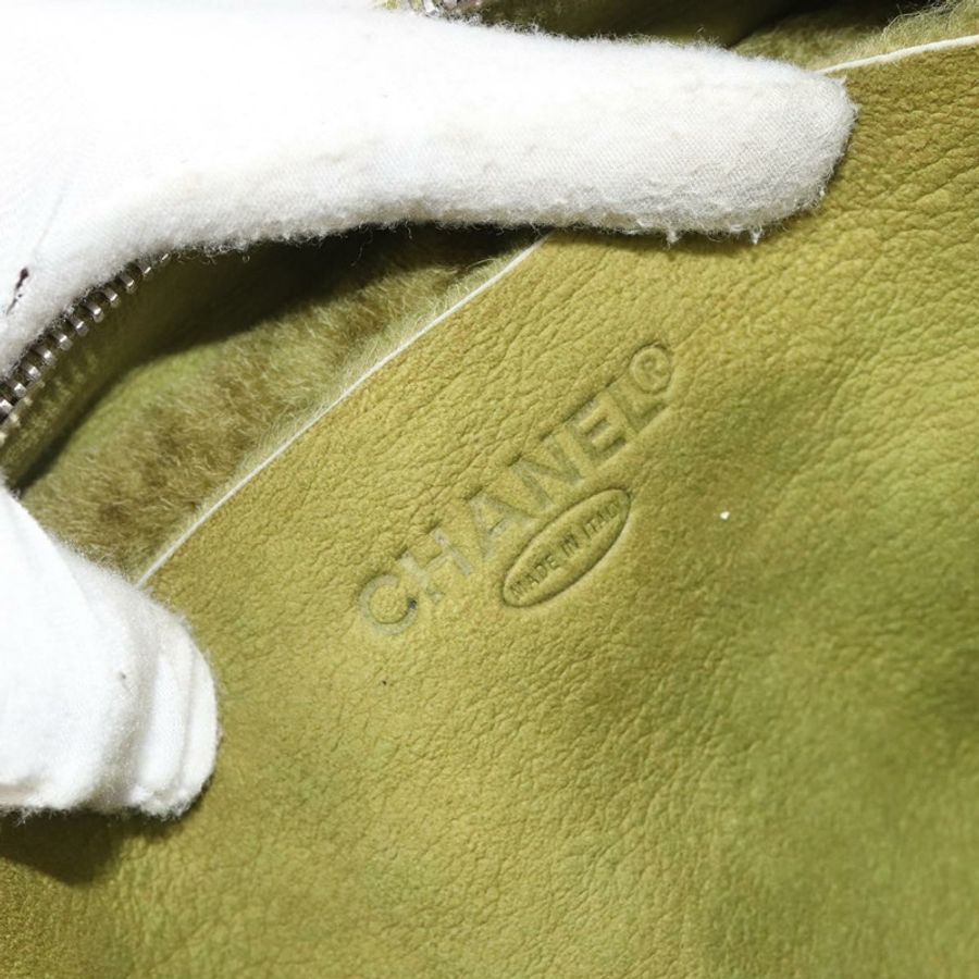 【日本直送】香奈兒 (CHANEL) 肩背包 羊毛綠 銀色 CC Auth mr2549V-18