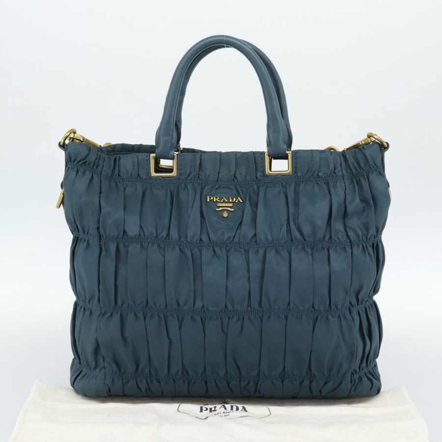 【日本直送】PRADA 尼龍雙肩包，綠色/金色，正品編號 186425V-11