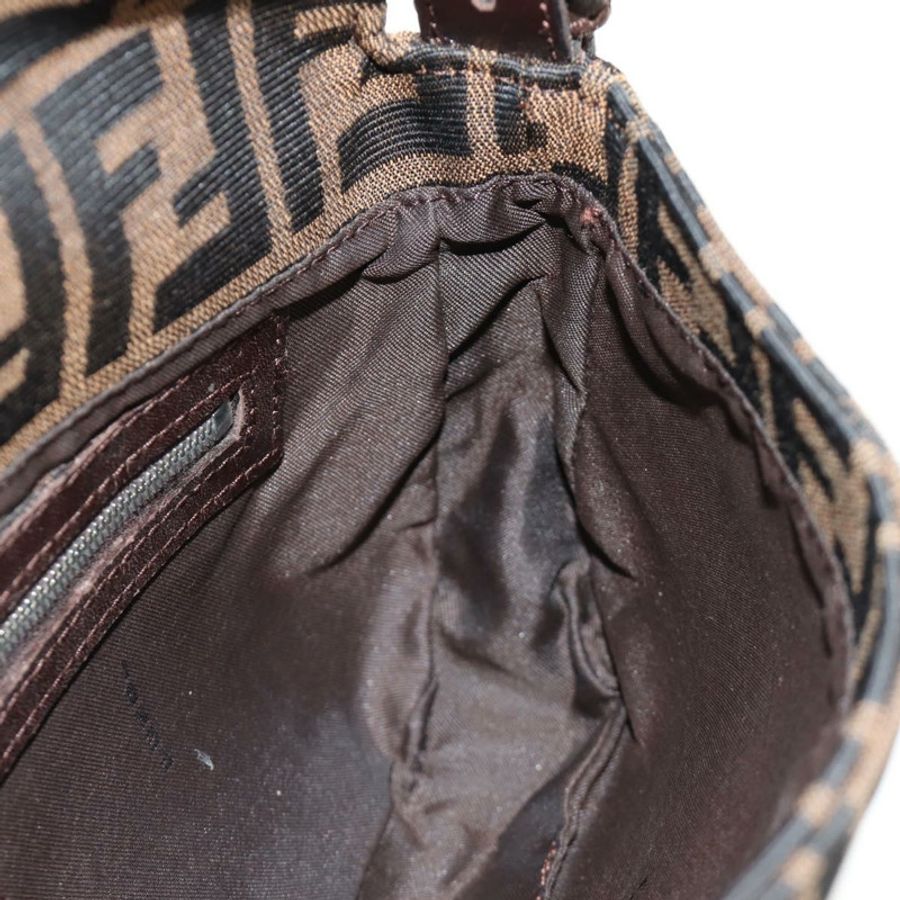 【日本直送】FENDI Zucca帆布Mamma Baguette單肩包 黑色棕色 正品 188756SAM-24