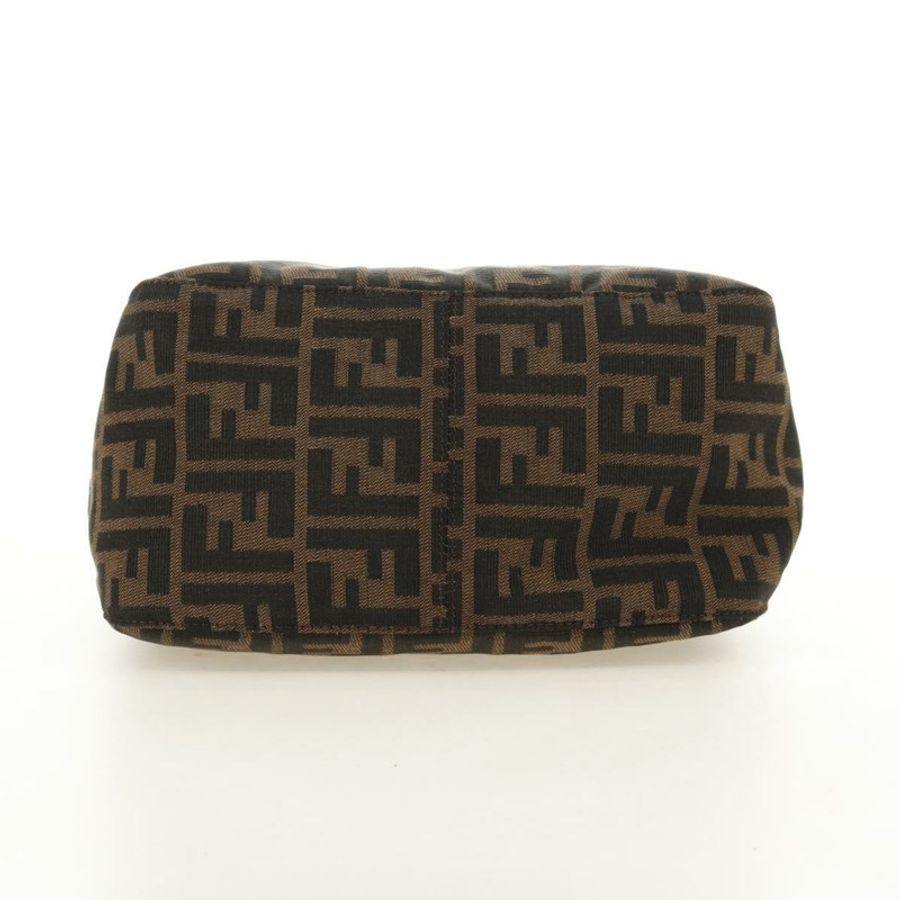 【日本直送】FENDI Zucca帆布Mamma Baguette單肩包 黑色棕色 正品 186463V-4