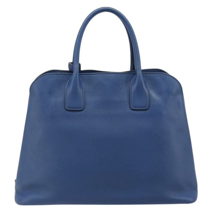 【日本直送】PRADA 手提包 Safiano 皮革 藍色 金色 正品 186433A-1
