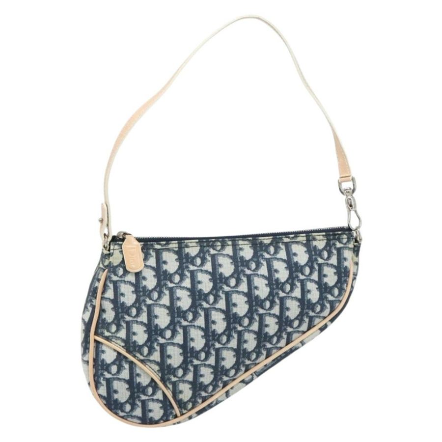【日本直送】Christian Dior Trotter帆布馬鞍配件包 PVC海軍藍 正品 186458V-12