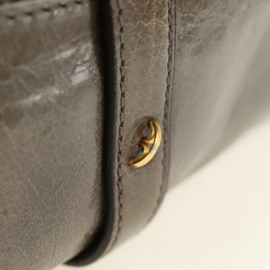 【日本直送】Miu Miu 手提包 皮革 兩用 灰色 金色 正品 186440SAM-5
