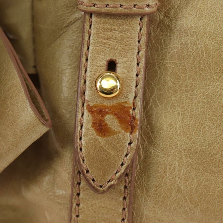 【日本直送】Miu Miu 手提包 皮革 兩用 米色 金色 正品 186442SAM-1