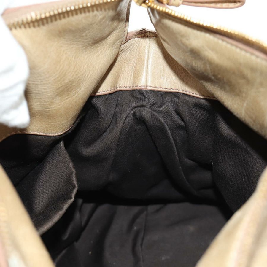 【日本直送】Miu Miu 手提包 皮革 兩用 米色 金色 正品 186442SAM-25