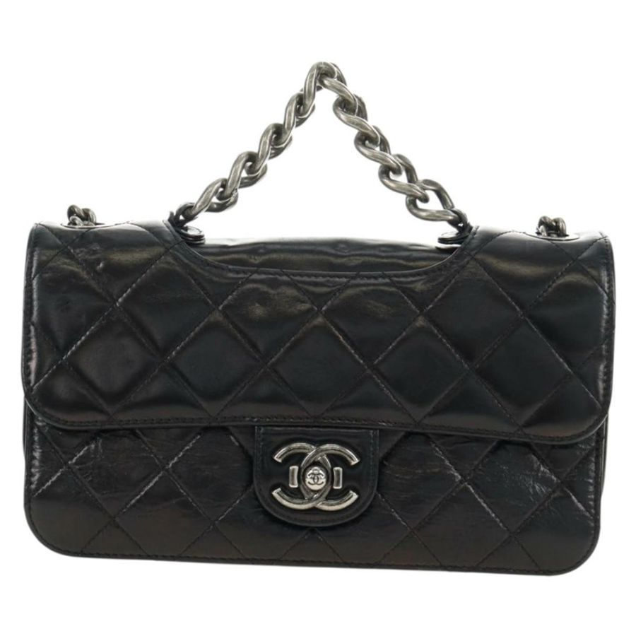 【日本直送】香奈兒 (CHANEL) Matelasse 鏈條手提包 小牛皮 2way 黑色 銀色 CC 標誌 正品 BA13614SAM-12