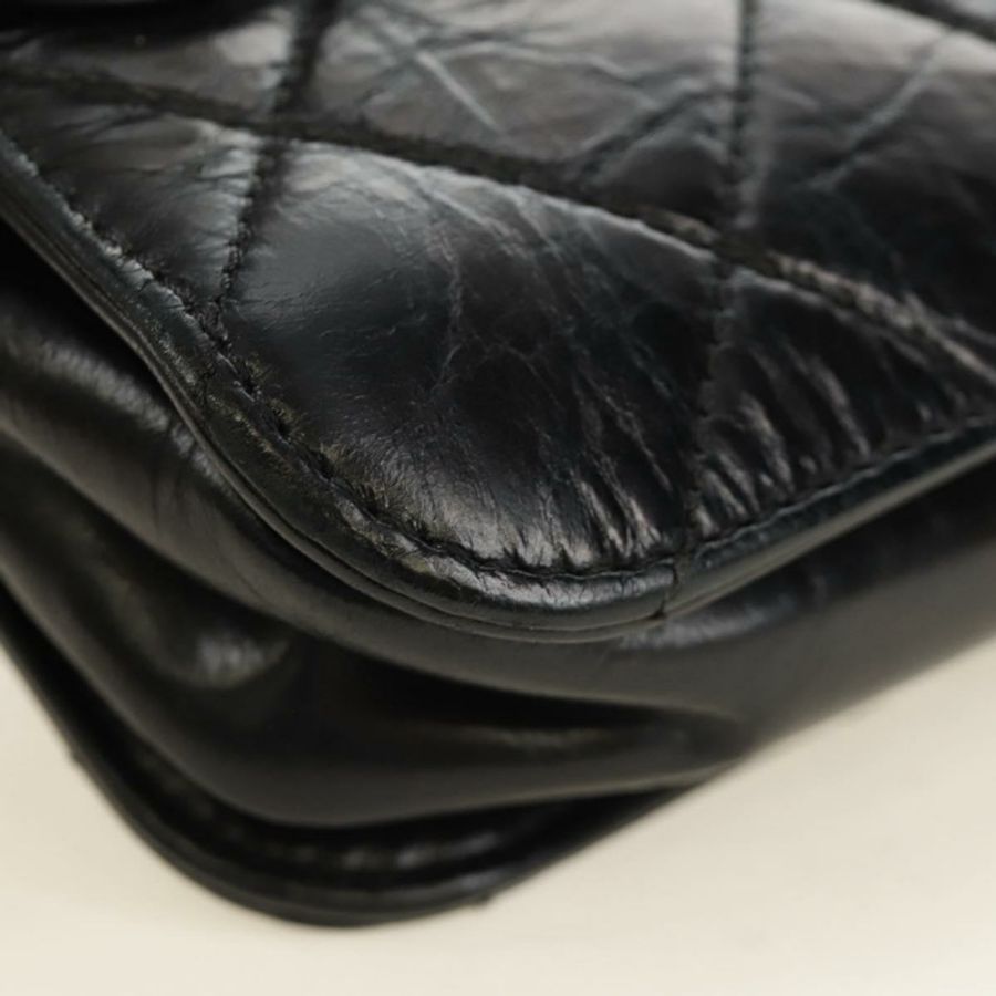 【日本直送】香奈兒 (CHANEL) Matelasse 鏈條手提包 小牛皮 2way 黑色 銀色 CC 標誌 正品 BA13614SAM-18