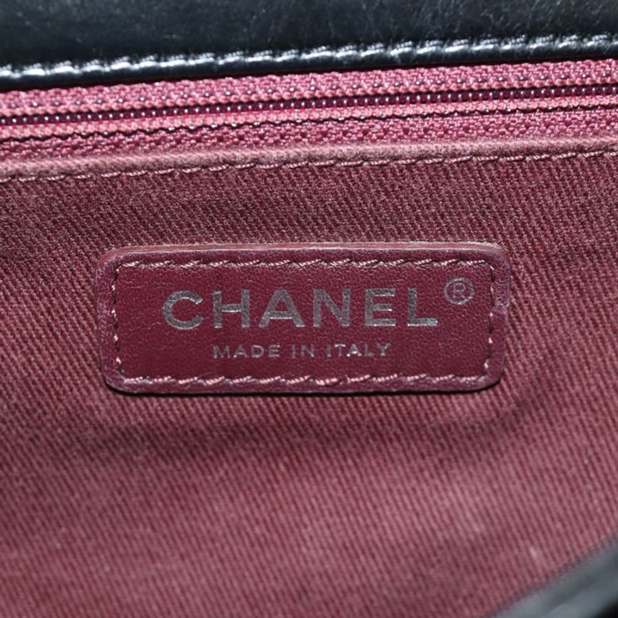 【日本直送】香奈兒 (CHANEL) Matelasse 鏈條手提包 小牛皮 2way 黑色 銀色 CC 標誌 正品 BA13614SAM-27