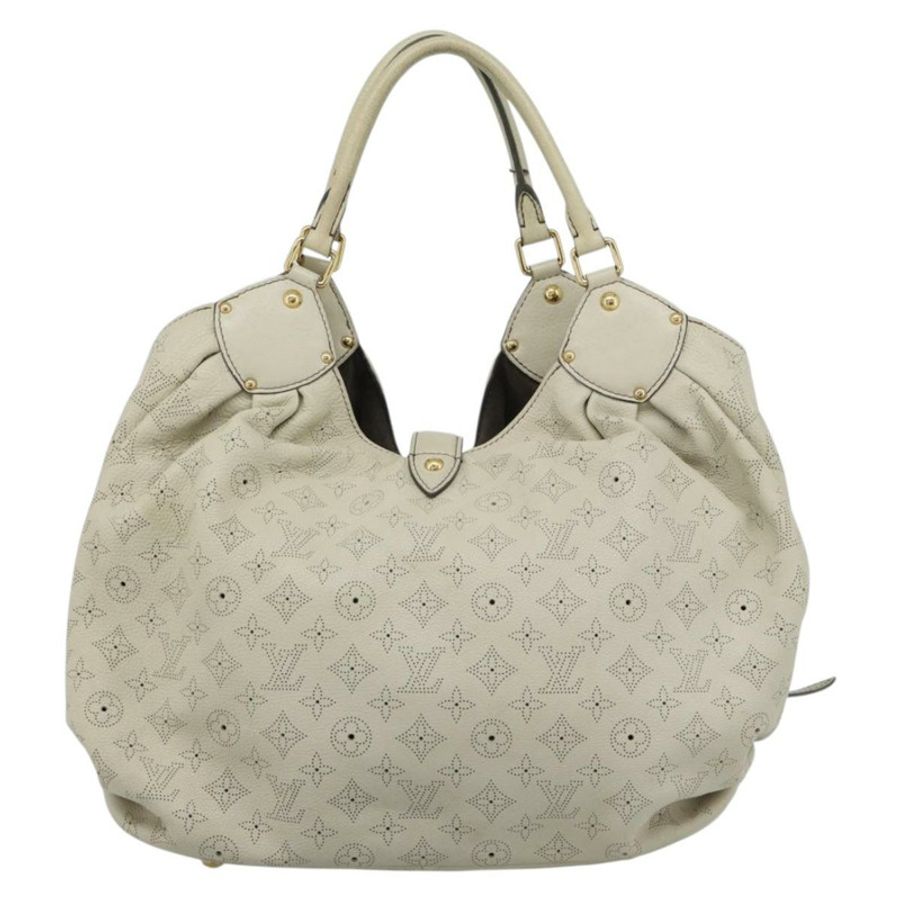 【日本直送】路易威登 (LOUIS VUITTON) 鏤空 Mahina XL 手提包，米色皮革，貨號 M93978，LV 正品 am11926V-1