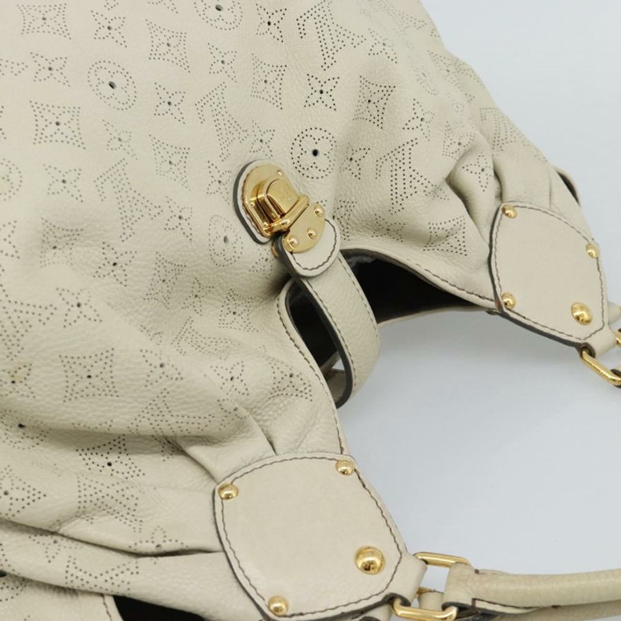 【日本直送】路易威登 (LOUIS VUITTON) 鏤空 Mahina XL 手提包，米色皮革，貨號 M93978，LV 正品 am11926V-5