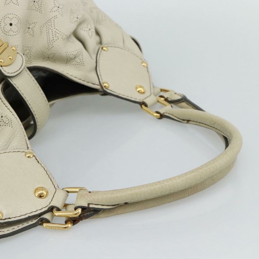 【日本直送】路易威登 (LOUIS VUITTON) 鏤空 Mahina XL 手提包，米色皮革，貨號 M93978，LV 正品 am11926V-6