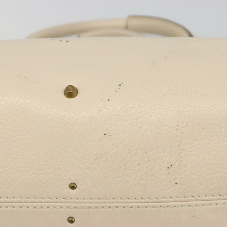 【日本直送】Chloe Paddington 手提包 皮革 象牙色 金色 銀色 正品 am11923V-5