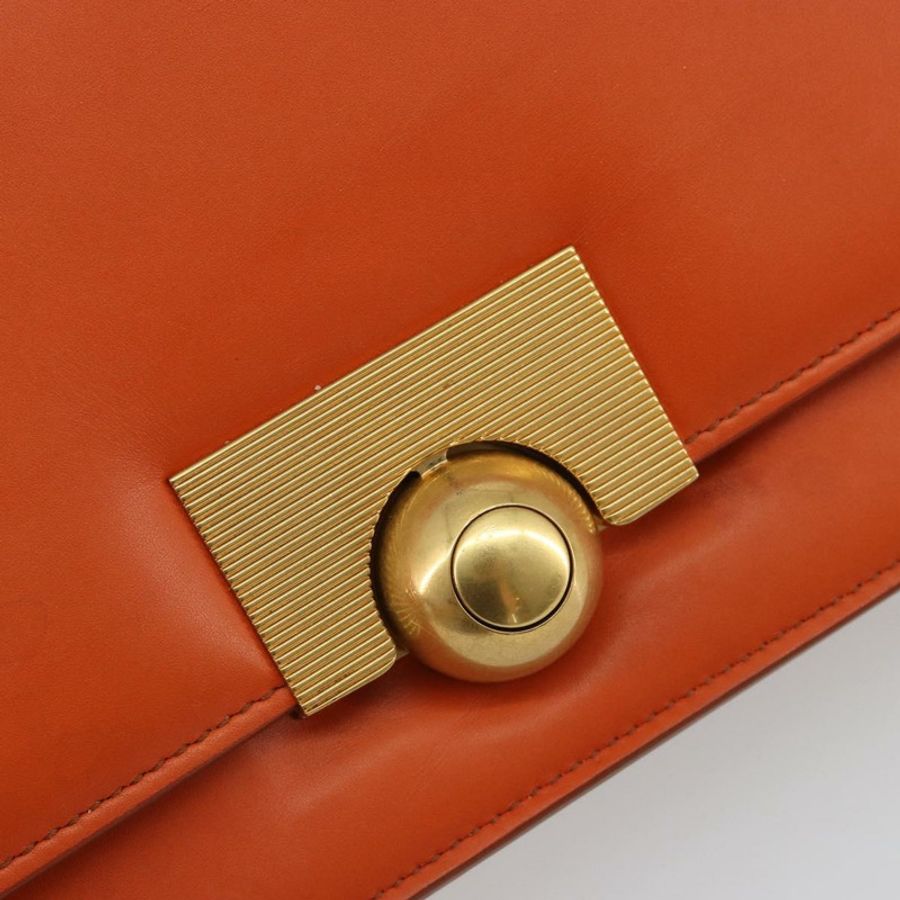 【日本直送】BOTTEGA VENETA 橙色金色皮革單肩包 正品 BA13577V-16