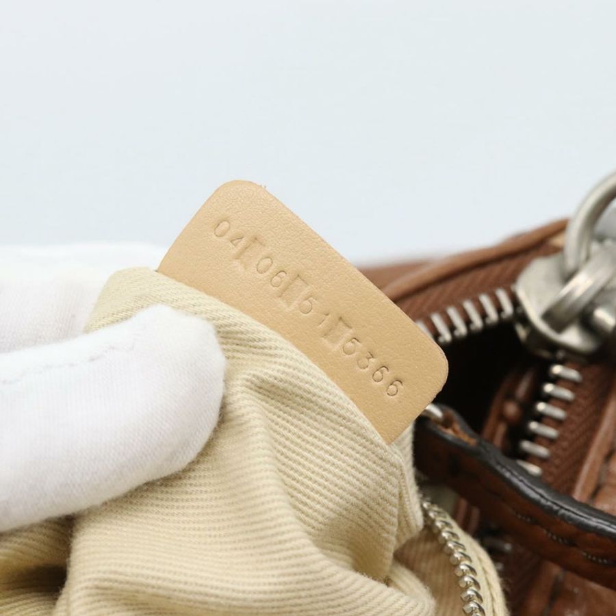 【日本直送】Chloe Paddington 手提包，棕色、金色、銀色皮革，正品 am11945V-10