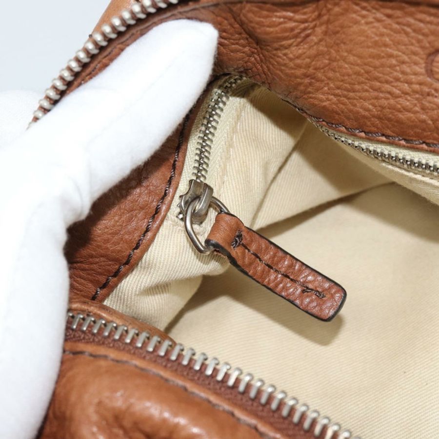 【日本直送】Chloe Paddington 手提包，棕色、金色、銀色皮革，正品 am11945V-24