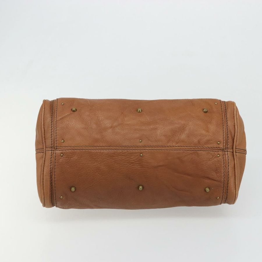 【日本直送】Chloe Paddington 手提包，棕色、金色、銀色皮革，正品 am11930V-4
