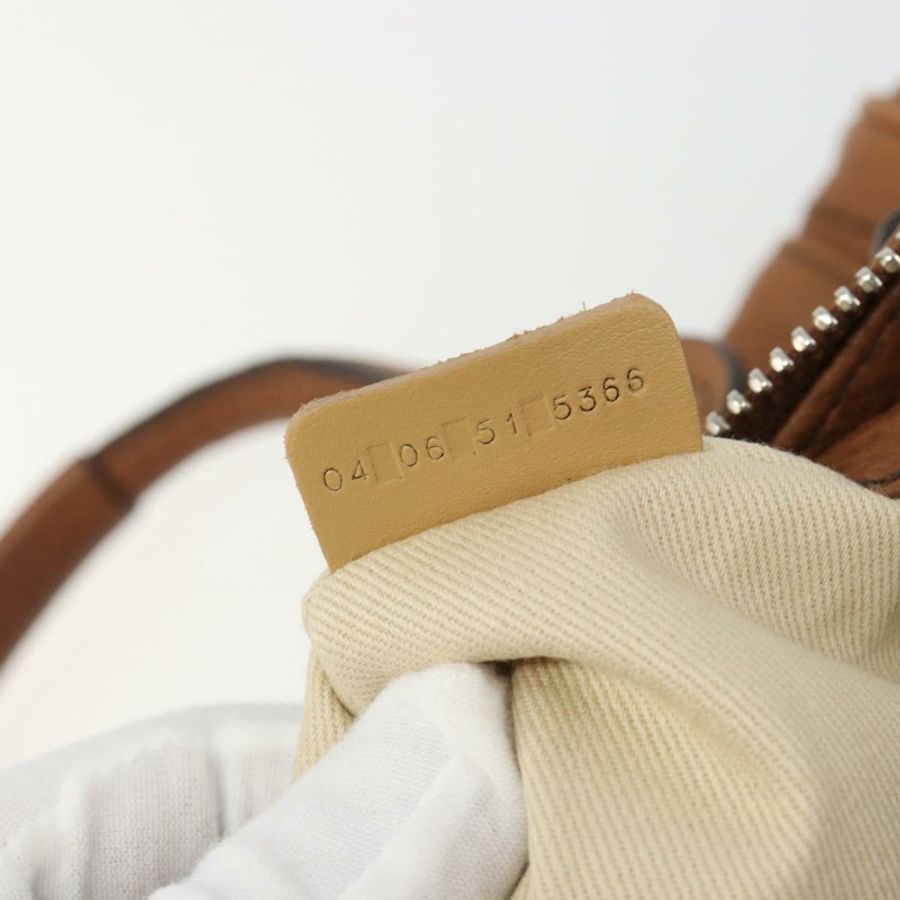 【日本直送】Chloe Paddington 手提包，棕色、金色、銀色皮革，正品 am11930V-10