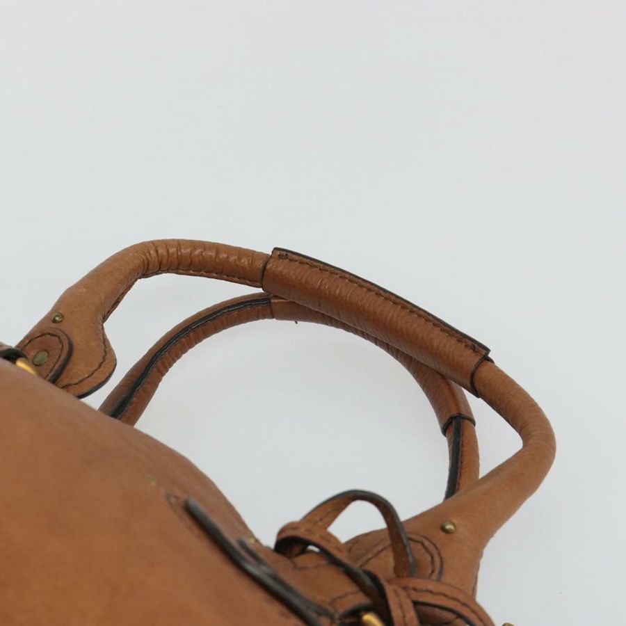 【日本直送】Chloe Paddington 手提包，棕色、金色、銀色皮革，正品 am11930V-13