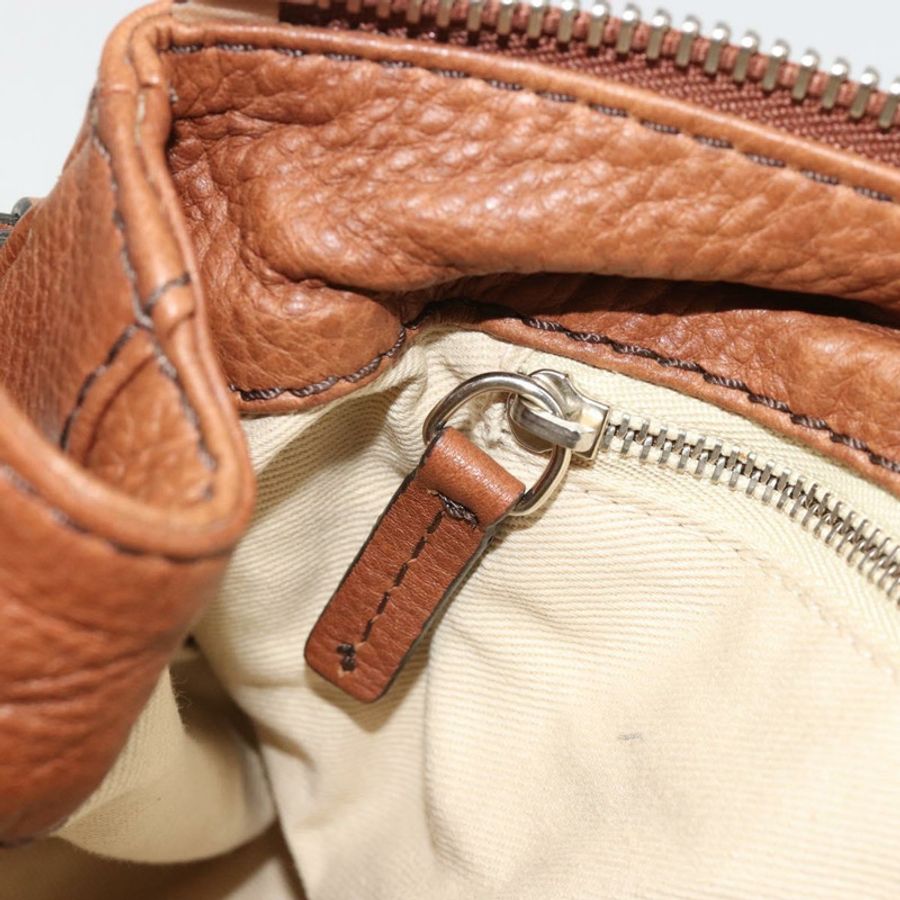 【日本直送】Chloe Paddington 手提包，棕色、金色、銀色皮革，正品 am11930V-22