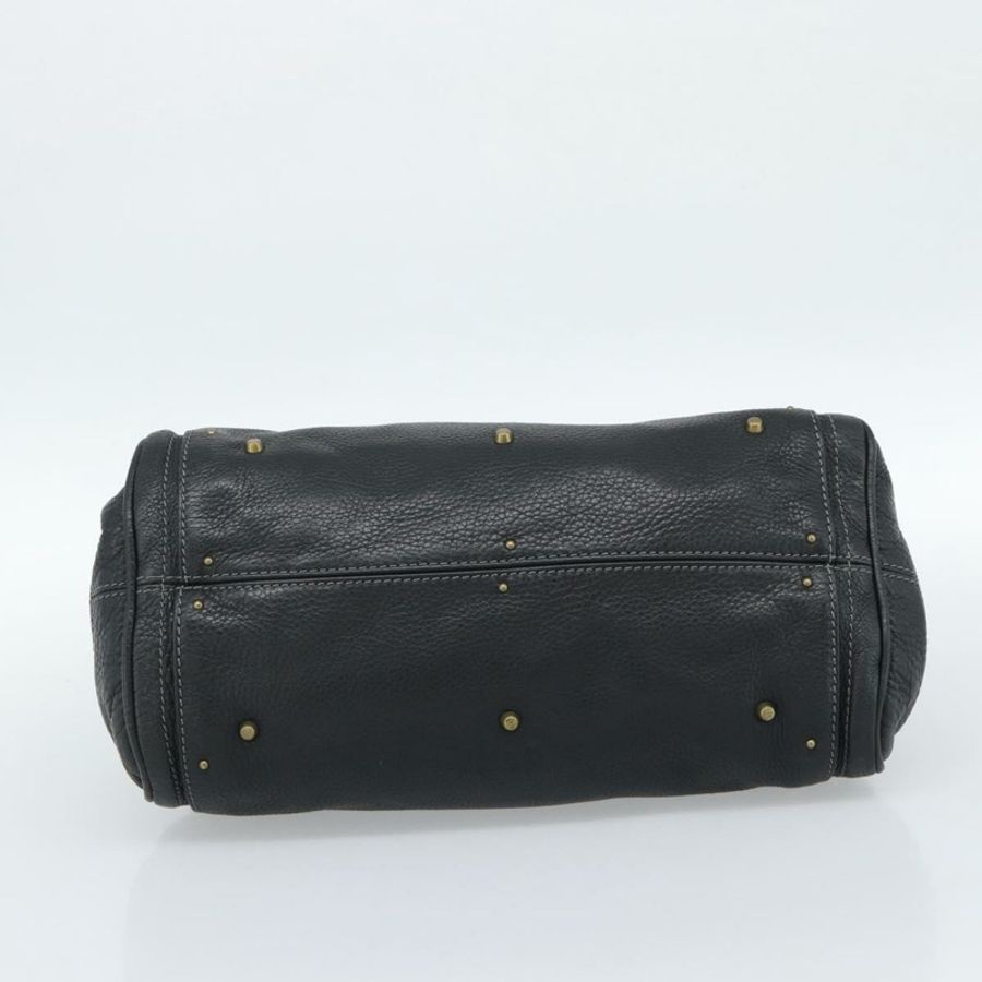 【日本直送】Chloe Paddington 手提包，黑色、金色、銀色皮革，正品 am11929M-4